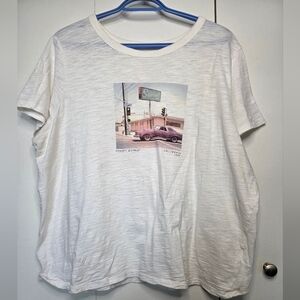 🌷Old Navy Women's XL White Graphic Tee Sunset District California 1994 Vintage